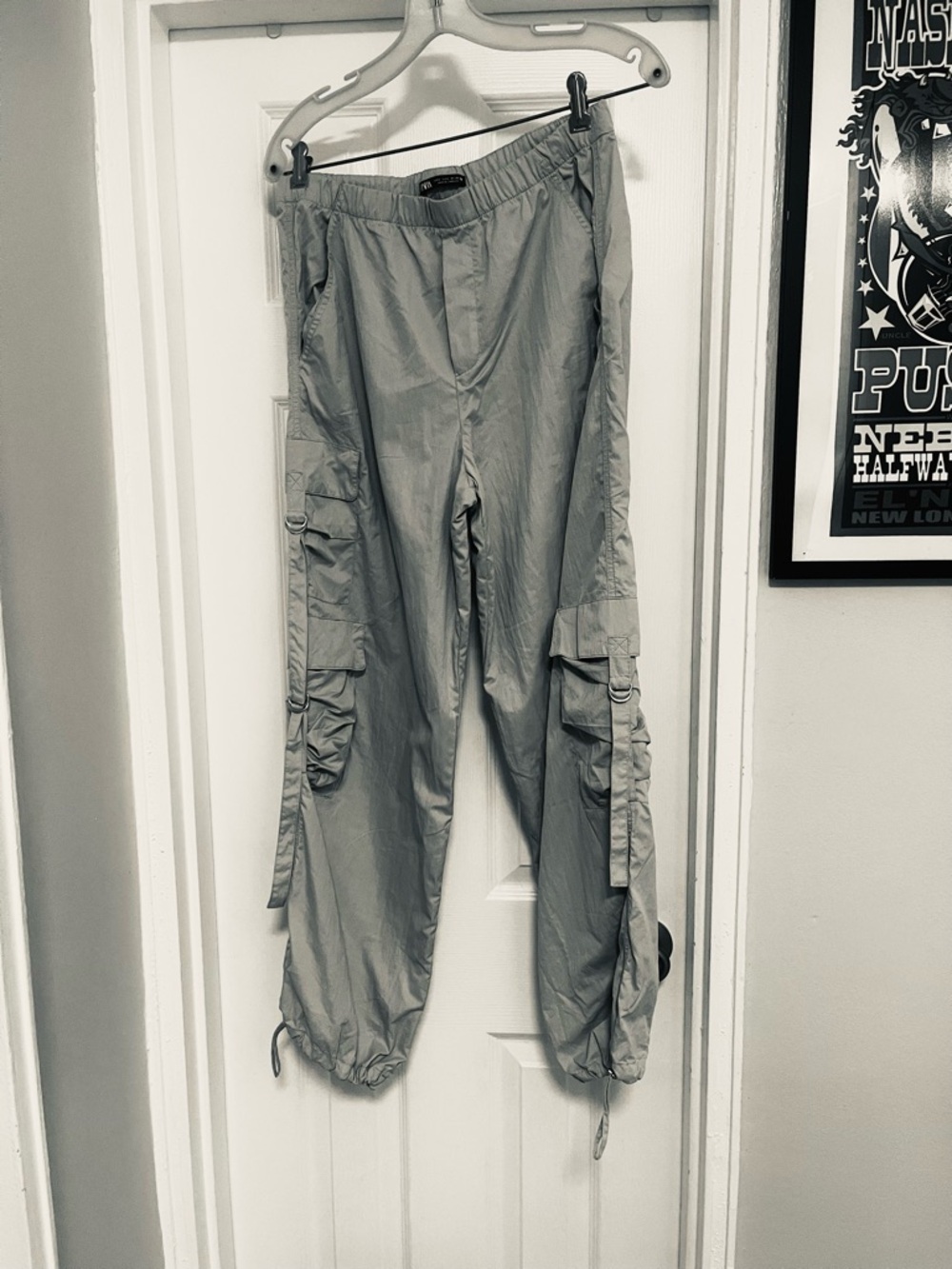 Zara Women’s Cargo Jogger Pants - Gray